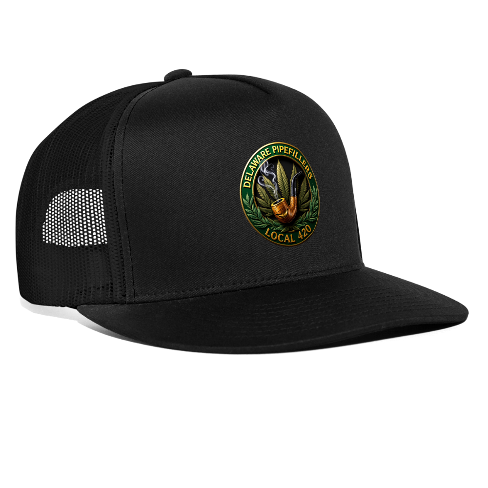 DELAWARE  PIPEFILLERS LOCAL 420 Trucker Hat - black/black