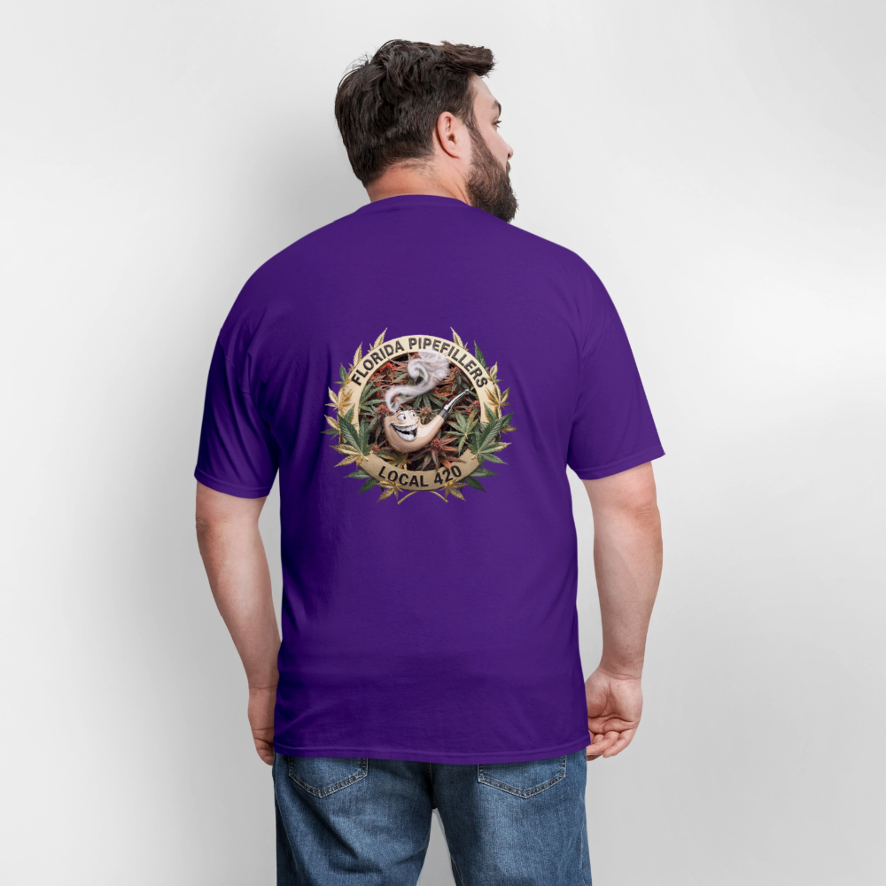 FLORIDA PIPEFILLERS LOCAL 420 F/B DESIGN Men's T-Shirt - purple