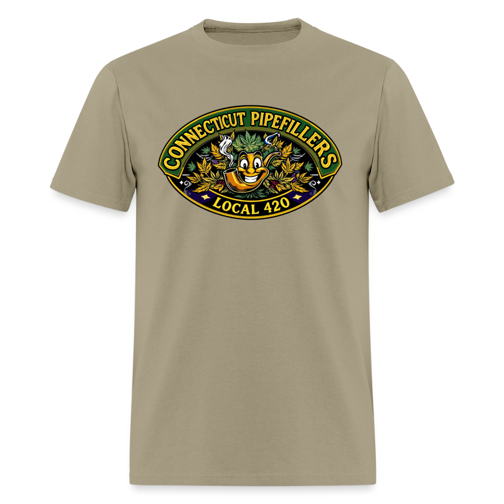 CONNECTICUT PIPEFILLERD LOCAL 420Men's T-Shirt - khaki