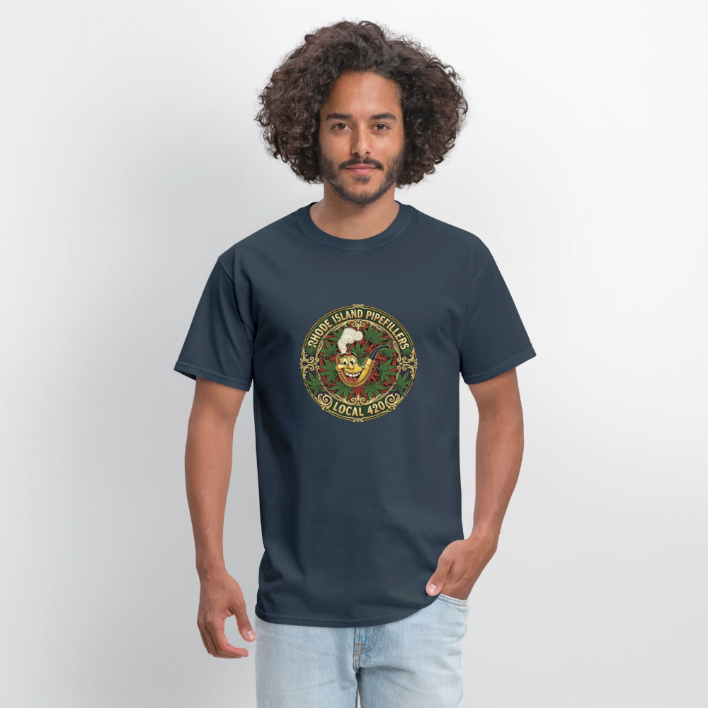 TEXAS PIPEFILLERS LOCAL 420 Men's T-Shirt -  blue dusk