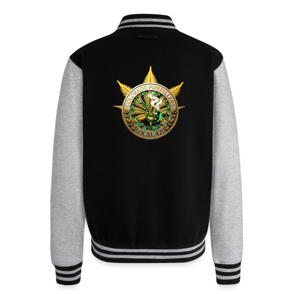 COLORADO PIPEFILLERS LOCAL 420 / 4 EMBLEM Unisex College Sweat Jacket - black/heather grey