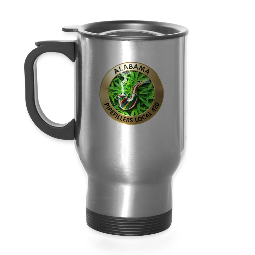 ALABAMA -PIPEFILLERS LOCAL 420 14 oz Stainless Steel Travel Mug - silver