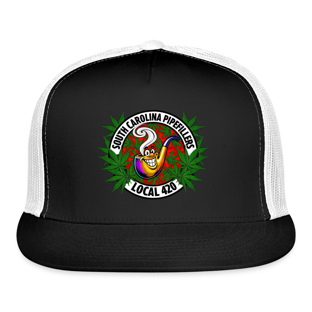 SOUTH CAROLINA PIPEFILLERS LOCAL 420 Trucker Hat - black/white