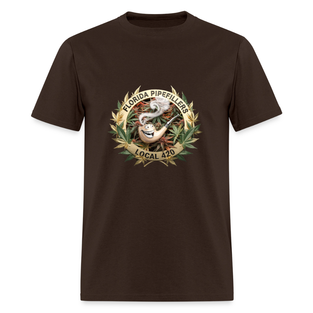FLORIDA PIPEFILLERS LOCAL 420 Men's T-Shirt - brown