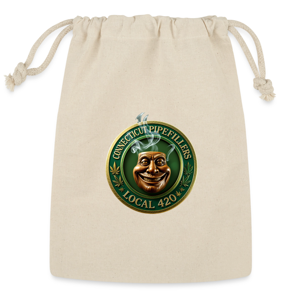 CONNECTICUT PIPEFILLERS LOCAL 420 Reusable Gift Bag - Natural