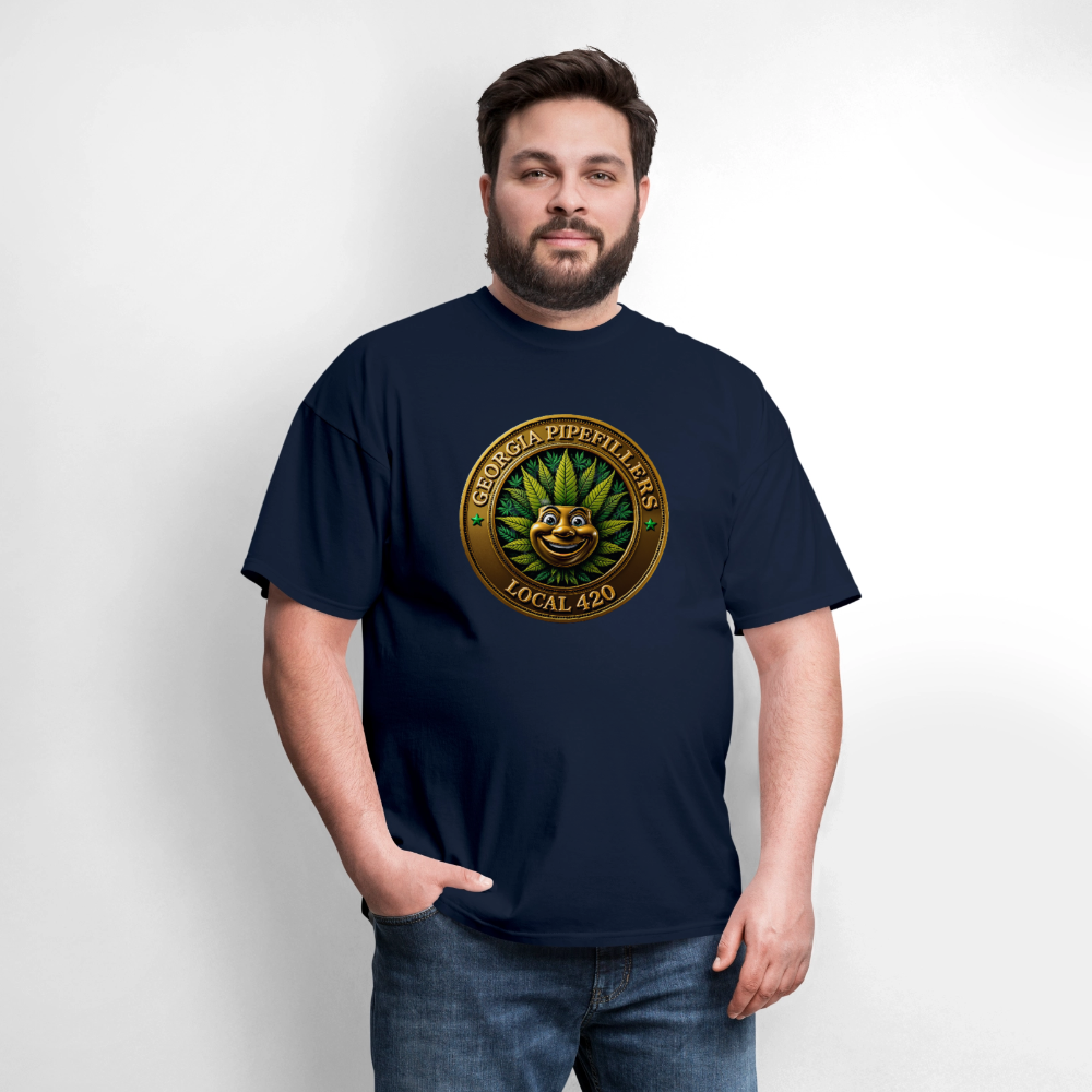 GEORGIA PIPEFILLERS LOCAL 420 Men's T-Shirt - navy