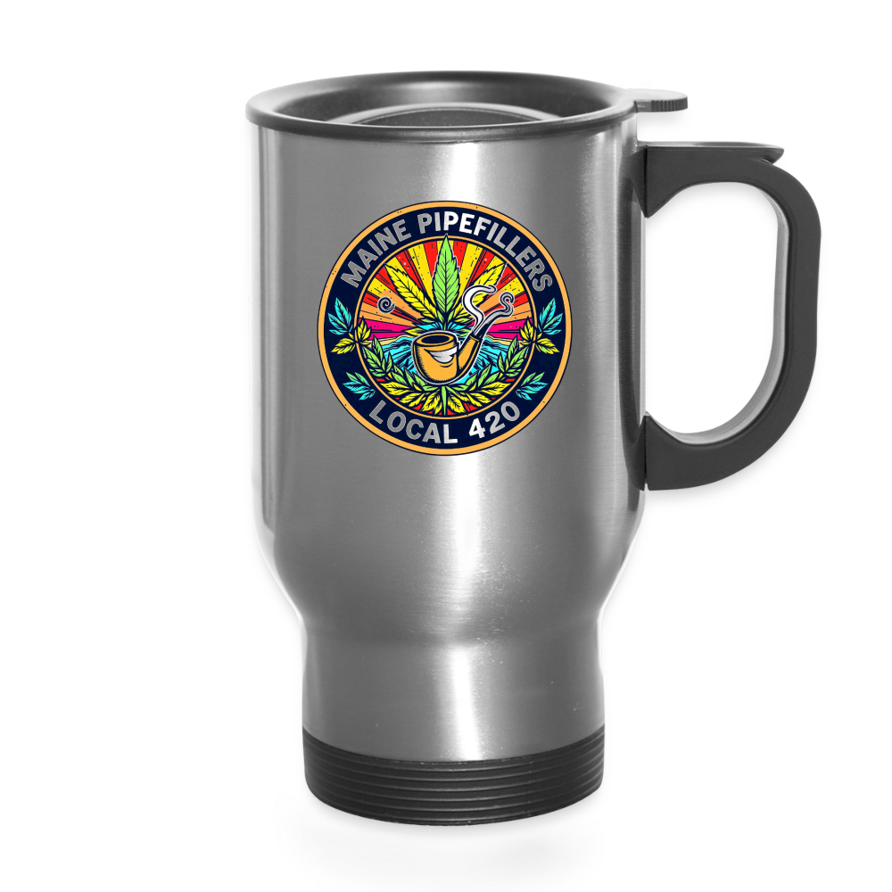 MAINE PIPEFILLERS LOCAL 420 14oz Stainless Steel Travel - silver