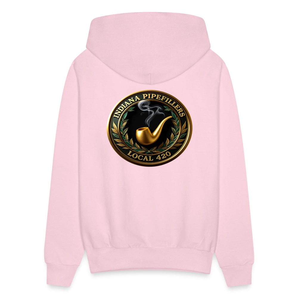 INDIANA PIPEFILLERS LOCAL 420 F/B DESIGN Men's Hoodie - pale pink