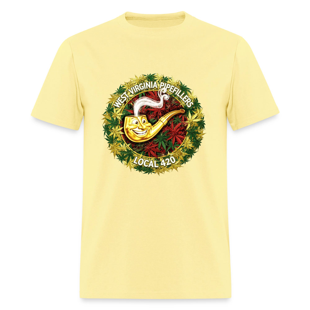 WEST VIRGINIA PIPIEFILLERS LOCAL 420 Men's T-Shirt - cornsilk