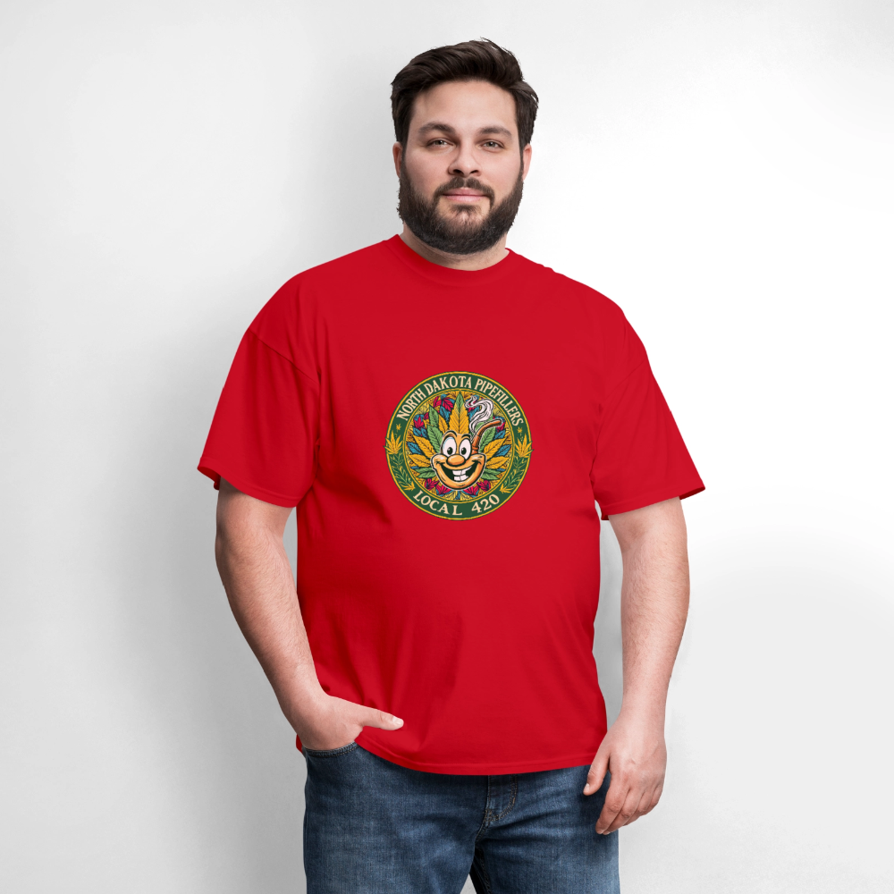 NORTH DAKOTA PIPEFILLERS LOCAL 420 Men's T-Shirt - red