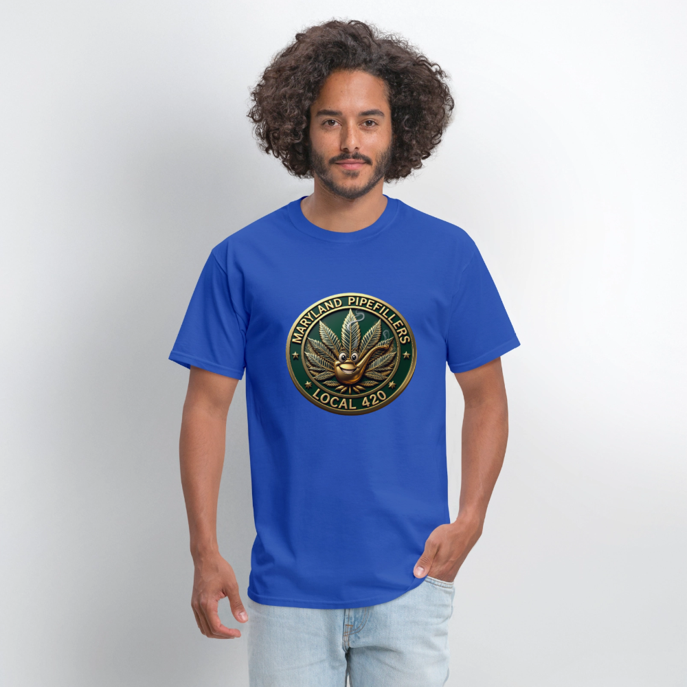 MARYLAND PIPEFILLERS LOCAL 420 Men's T-Shirt - royal blue