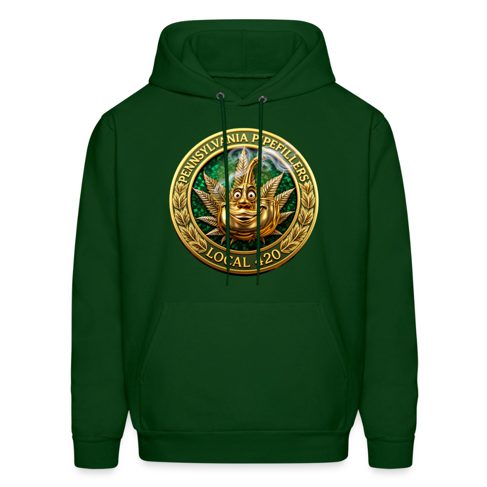 PENNSYLVANIA PIPEFILLERS LOCAL 420 F/B DESIGNS Men's Hoodie - forest green