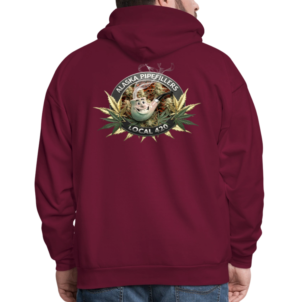 ALASKA  PIPEFILLERS LOCAL 420 F/B DESIGN Men's Hoodie - burgundy