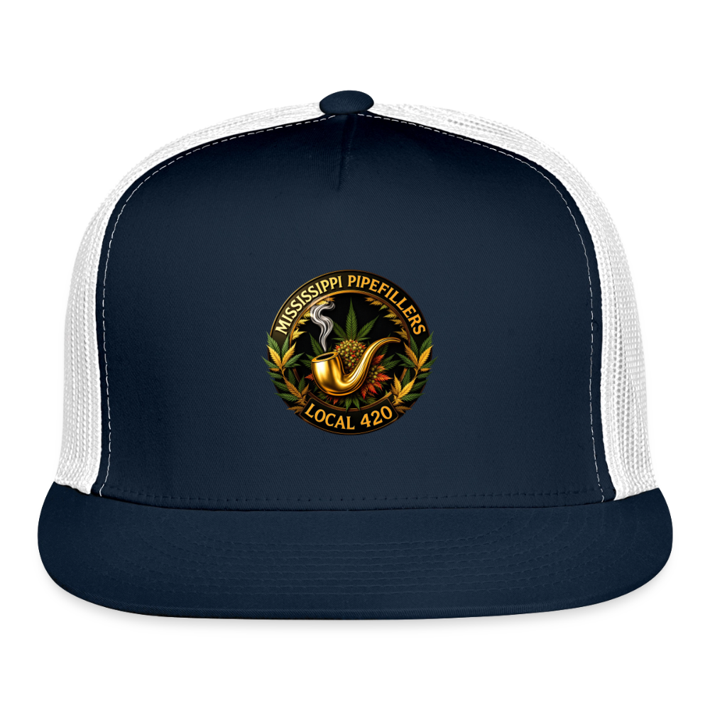 MISSISSIPPI PIPEFILLERS LOCAL 420 Trucker Hat - navy/white