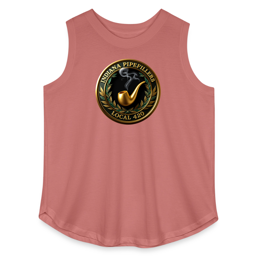INDIANA PIPEFILLERS LOCAL 420 Women's Curvy Relaxed Tank Top - mauve