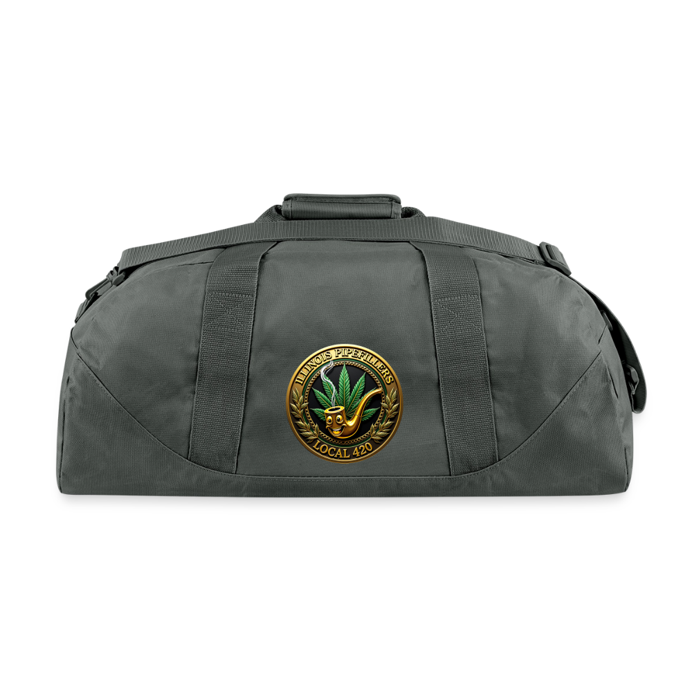 IOWA PIPEFILLERS LOCAL 420 TWO DESIGNS  Duffel Bag - charcoal
