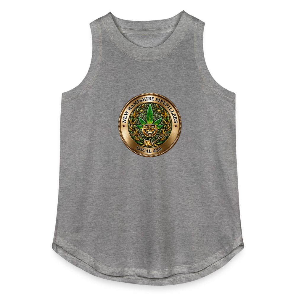 NEW HAMPSHIRE PIPEFILLERS LOCAL 420 Women's Relaxed Tank Top - granite heather 