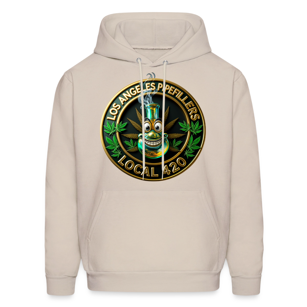 LOS ANGLES PIPEFILLERS LOCAL 420 Men's Hoodie - Sand
