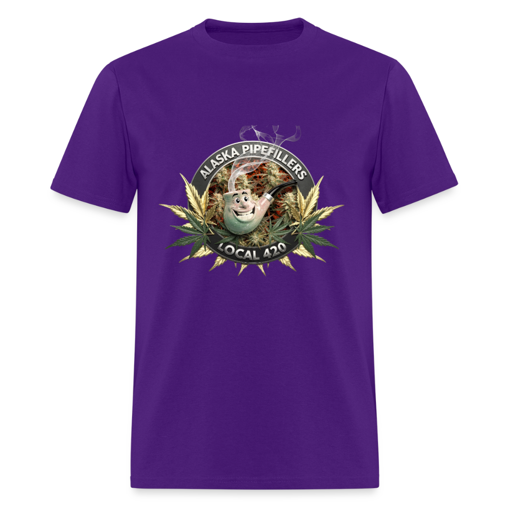 ALASKA PIPEFILLERS LOCAL 420 F/B DESIGN Men's T-Shirt - purple