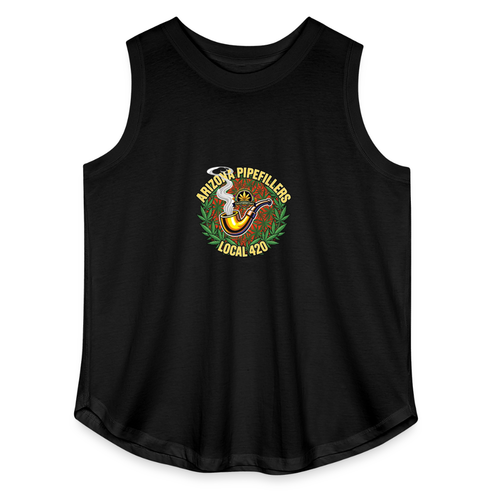 ARIZONA PIPEFILLERS LOCAL 420 Women's Curvy Relaxed Tank Top - black