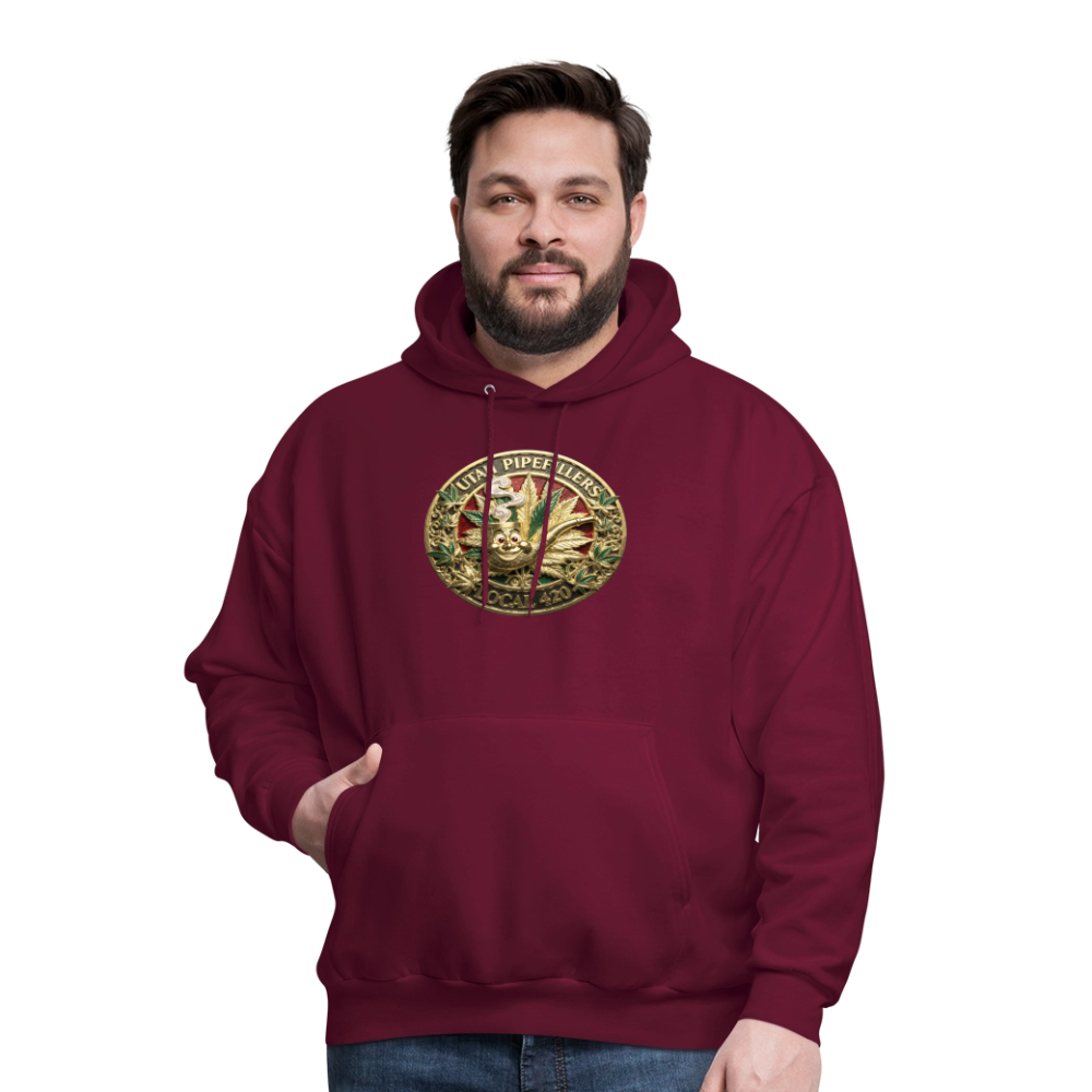 UTAH PIPEFILLERS LOCAL 420 Men's  Hoodie - burgundy