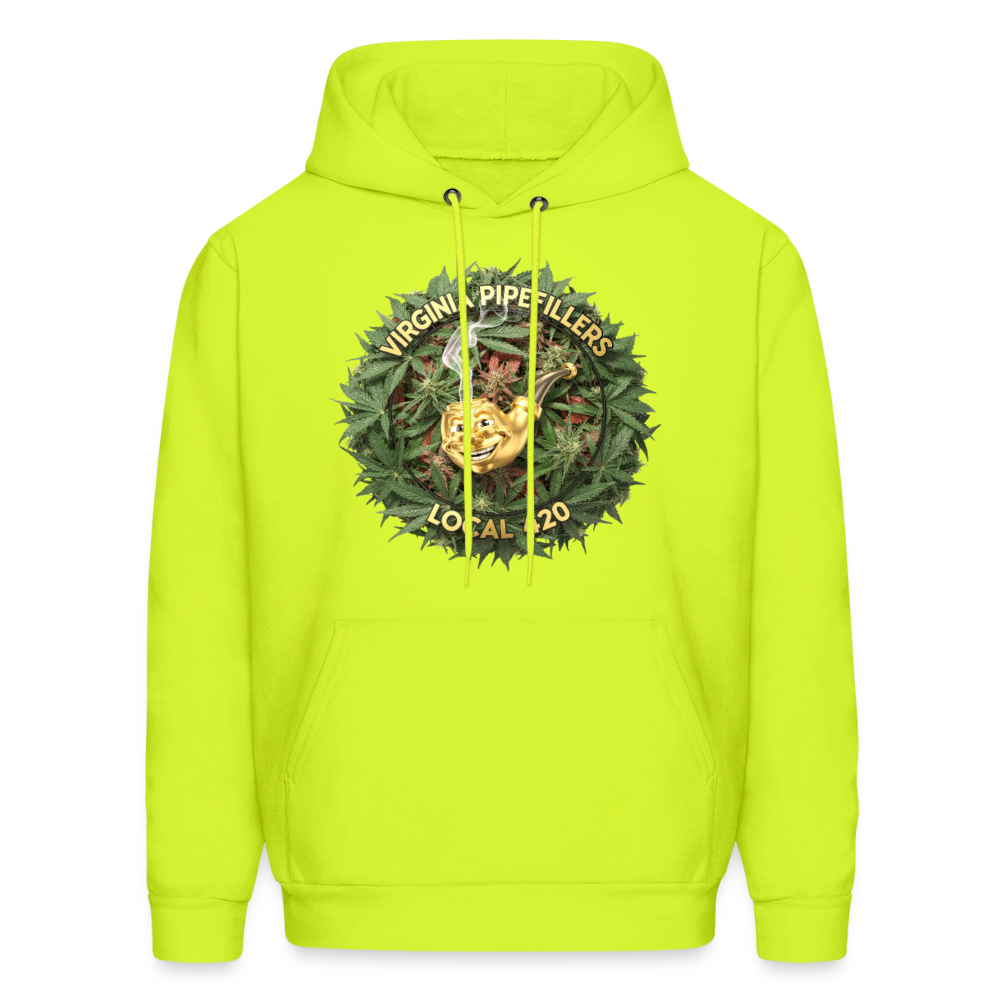 VIRGINIA PIPEFILLERS LOCAL 420 F/B DESIGN Men's  Hoodie - safety green