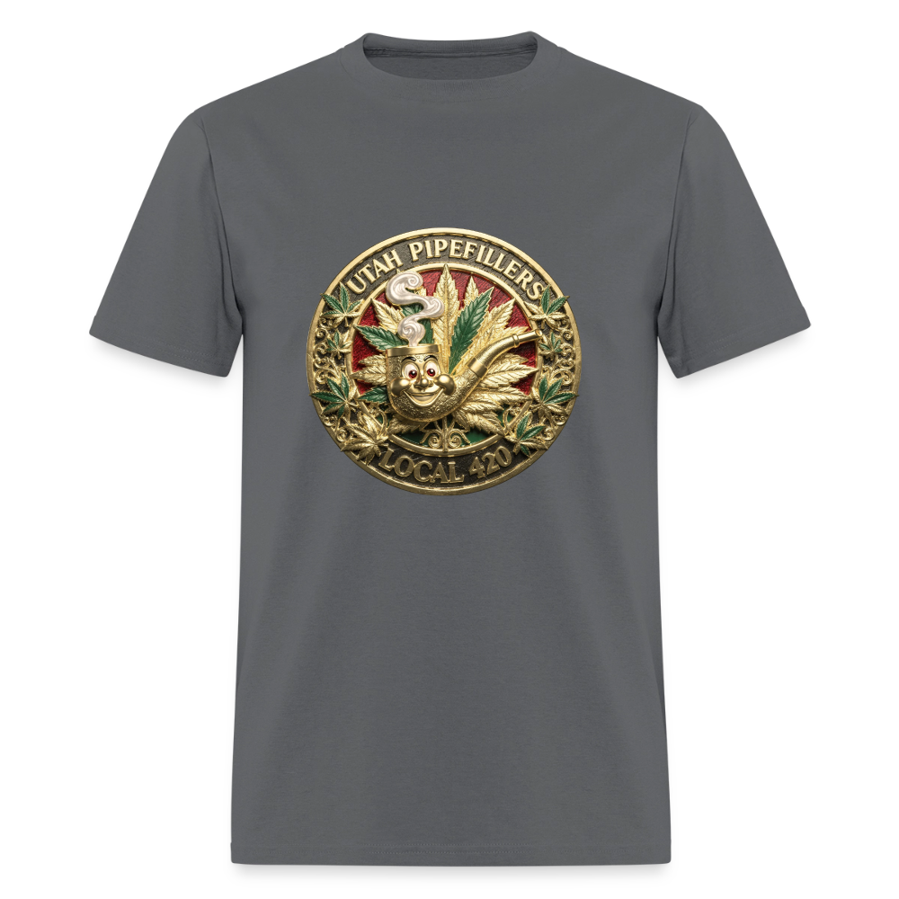 UTAH PIPEFILLERS LOCAL 420 Men's T-Shirt - charcoal