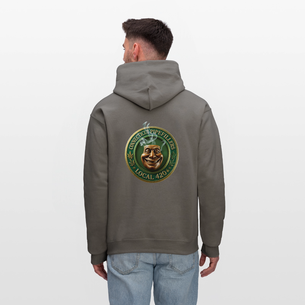 CONNECTICUT PIPEFILLERS LOCAL 420 F/B DESIGN Men's  Hoodie - asphalt gray