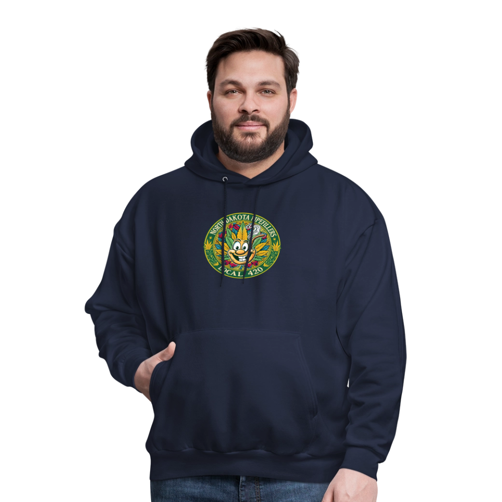NORTH DAKOTA PIPEFILLERS LOCAL 420 F/B 2 DESIGNS Men's Hoodie - navy