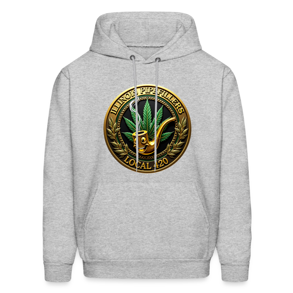 ILLINOIS PIPEFILLERS LOCAL 420  Men's Hoodie - heather gray