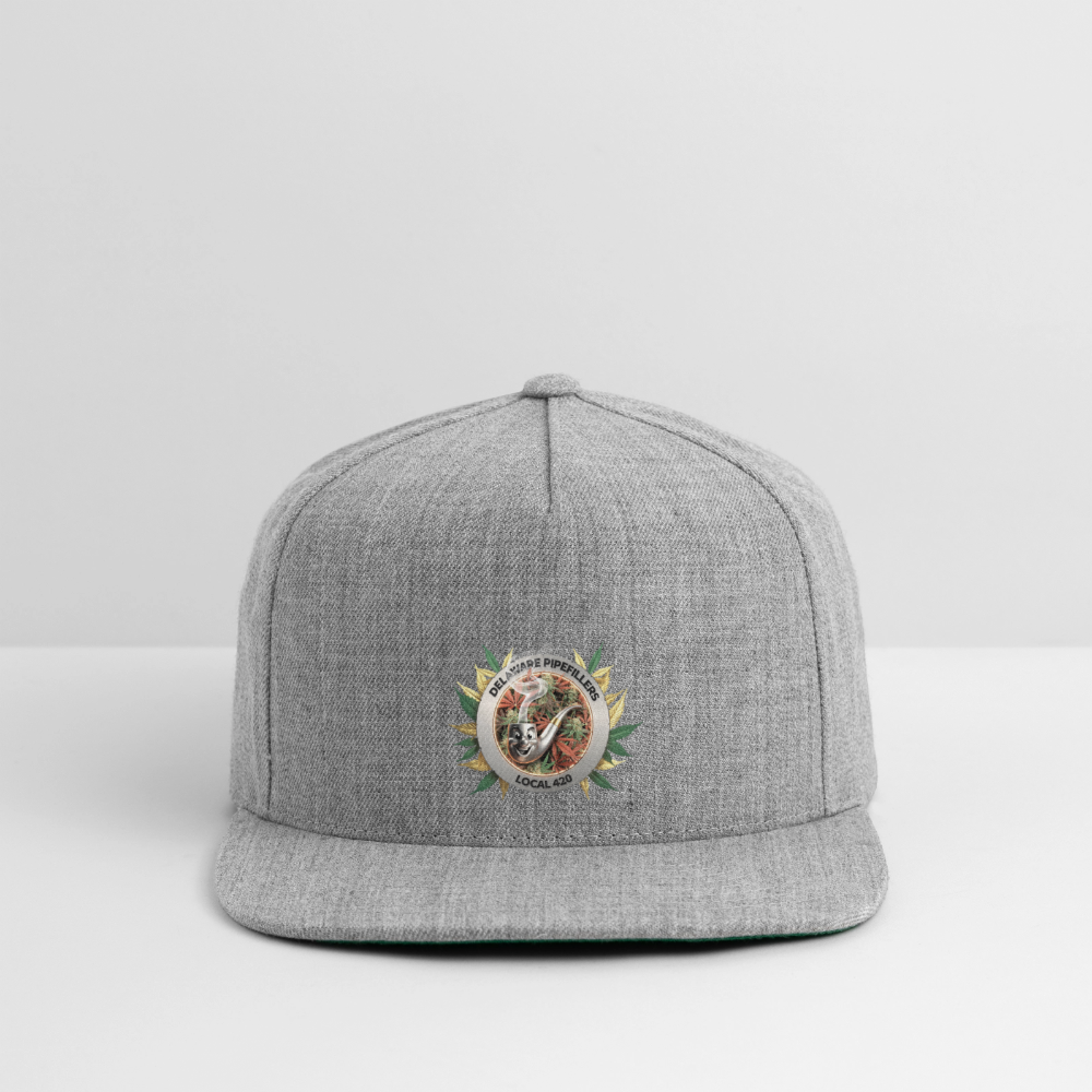 DELAWARE PIPEFILLERS LOCAL 420 Yupong Snapback Baseball Cap - heather gray