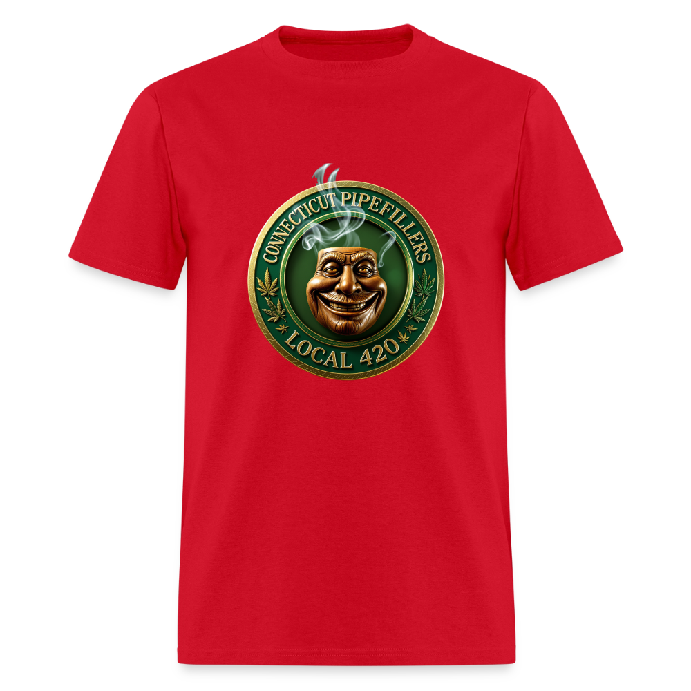 CONNECTICUT PIPEFILLERS LOCAL 420 DESIGN Men's T-Shirt - red