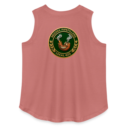 ARIZONIA PIPEFILLERS LOCAL 420 F/B DESIGN Women's Curvy Relaxed Tank Top - mauve