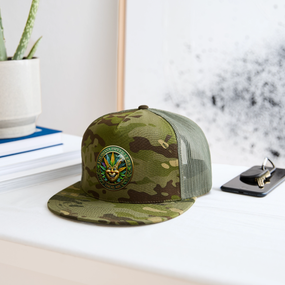 LOUISIANA PIPEFILLERS LOCAL 420 CAMO Trucker Hat - MultiCam\green