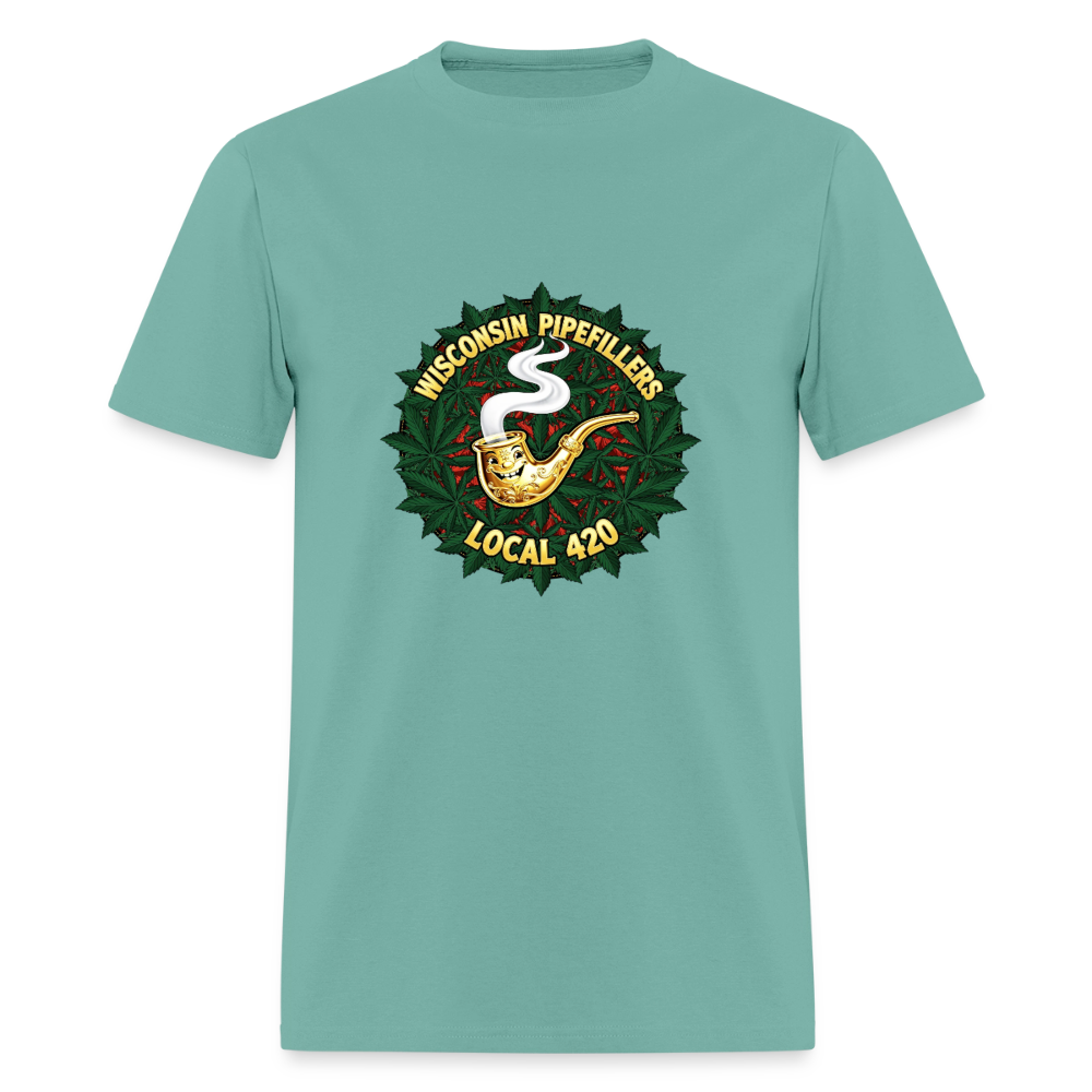 WISCONSIN PIPEFILLERS LOCAL 420 Men's T-Shirt - aquatic