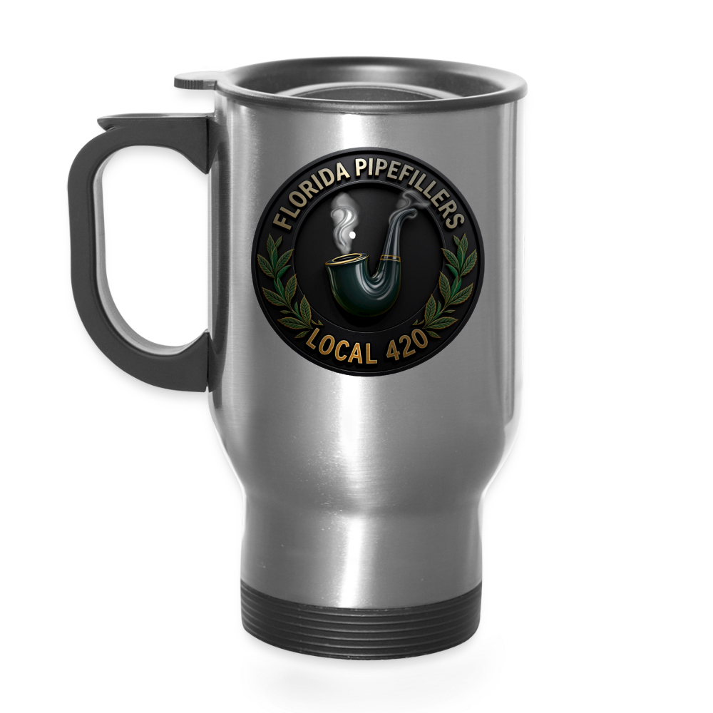 FLORIDA PIPEFILLERS LOCAL 420 14oz Stainless Steel Travel Mug - silver