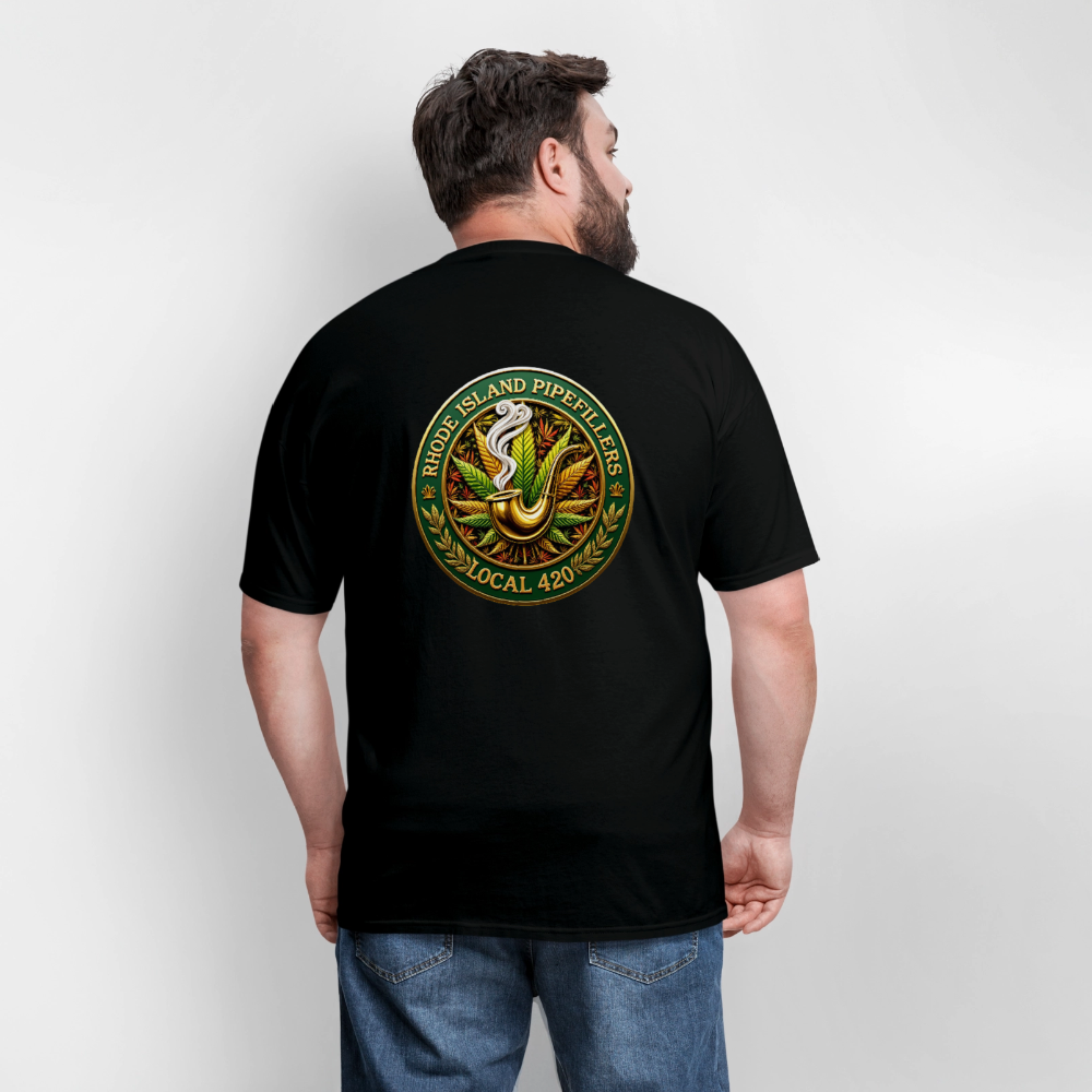 RHODE ISLAND PIPEFILLERS LOCAL 420 F/B DESIGNS Men's T-Shirt - black