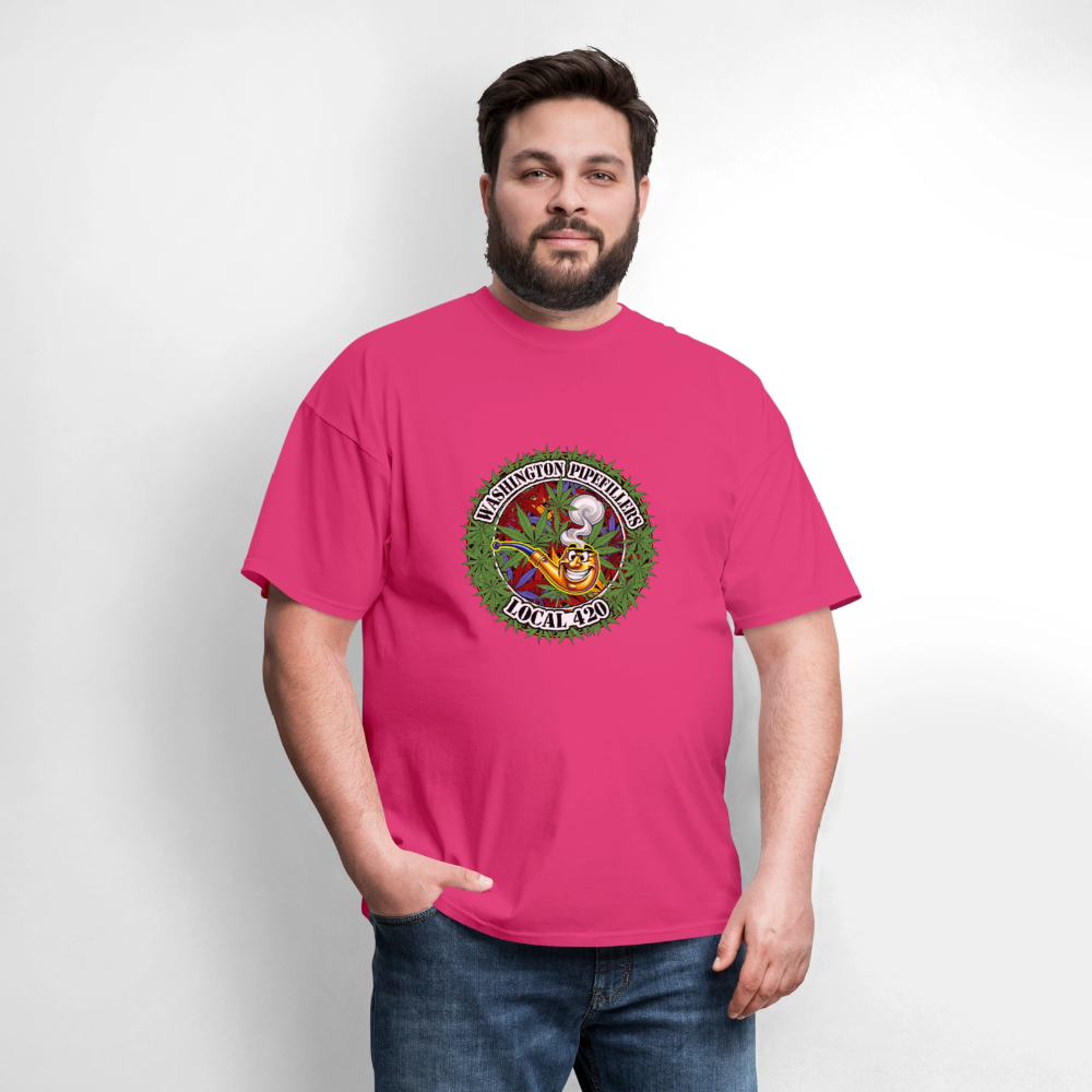 WASHINGTON PIPEFILLERS LOCAL 420 Men's T-Shirt - fuchsia