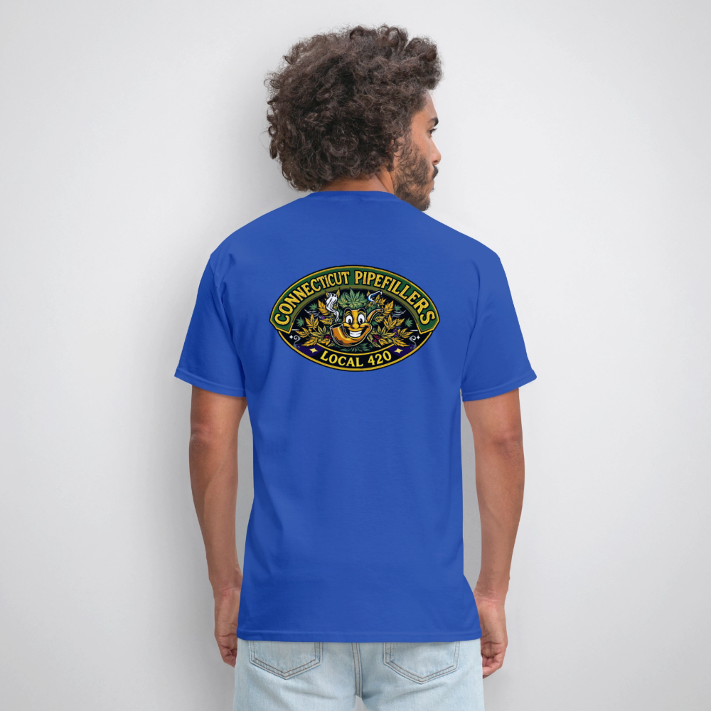 CONNECTICUT PIPEFILLERD LOCAL 420 F/B DESIGN Men's T-Shirt - royal blue