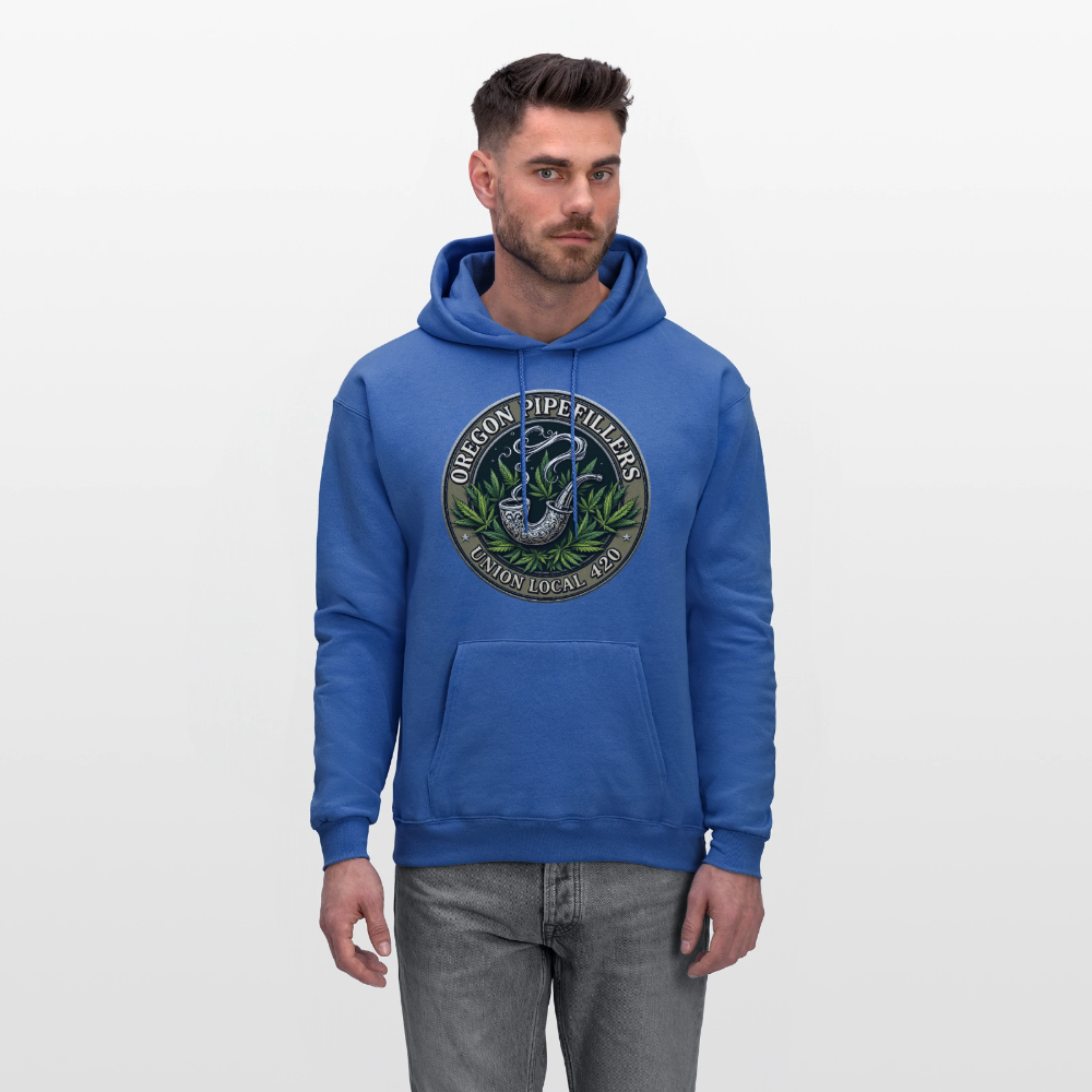 OREGON PIPEFILLERS LOCAL 420 2 EMBLEM Men's Hoodie - royal blue
