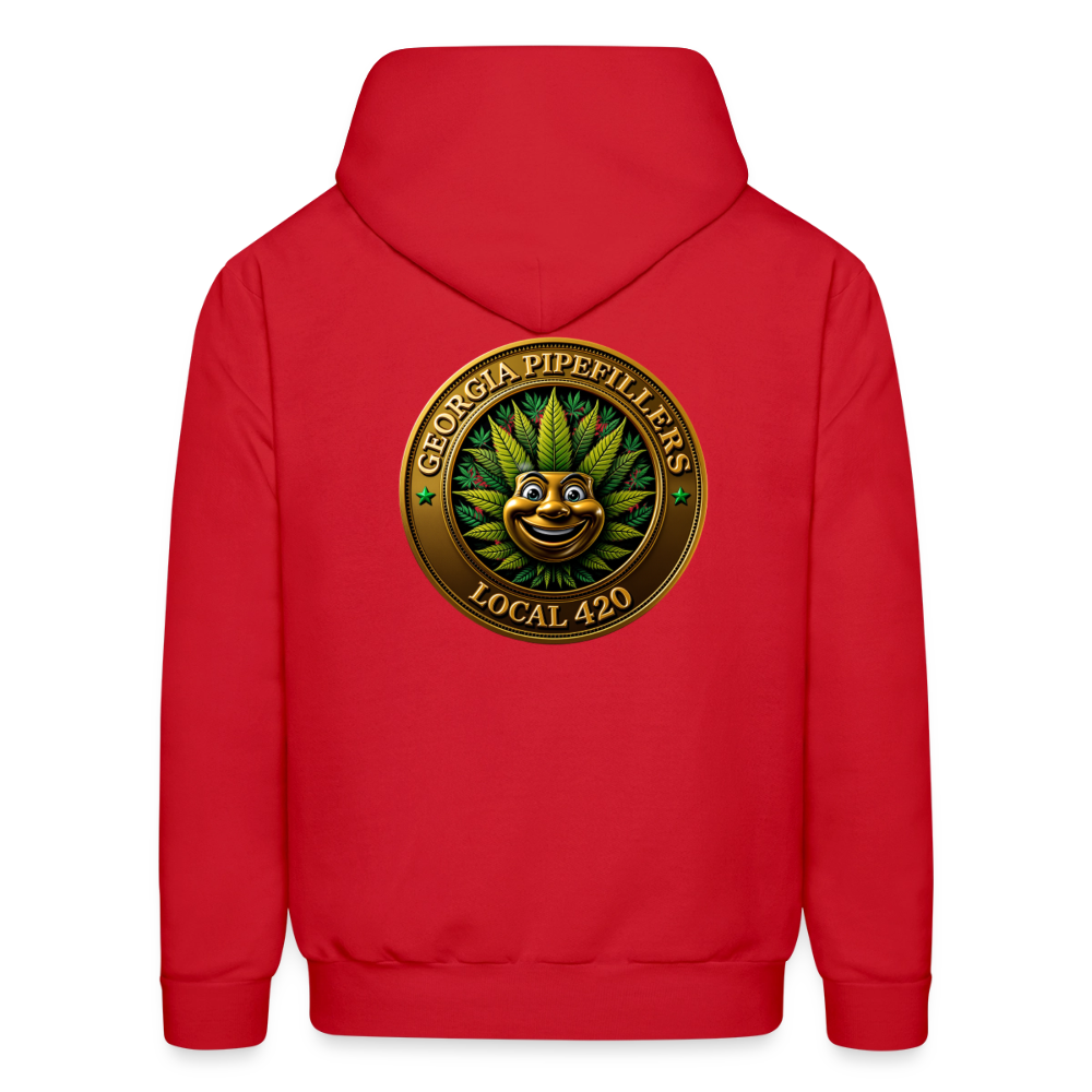 GEORGIA PIPEFILLERS LOCAL 420 F/B DESIGN Men's Hoodie - red