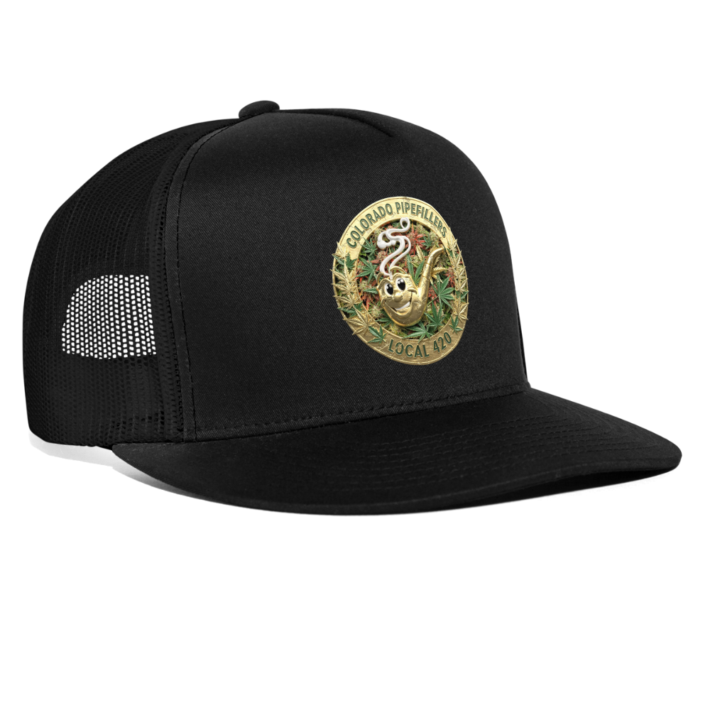 COLORADO PIPEFILLERS LOCAL 420 Trucker Hat - black/black