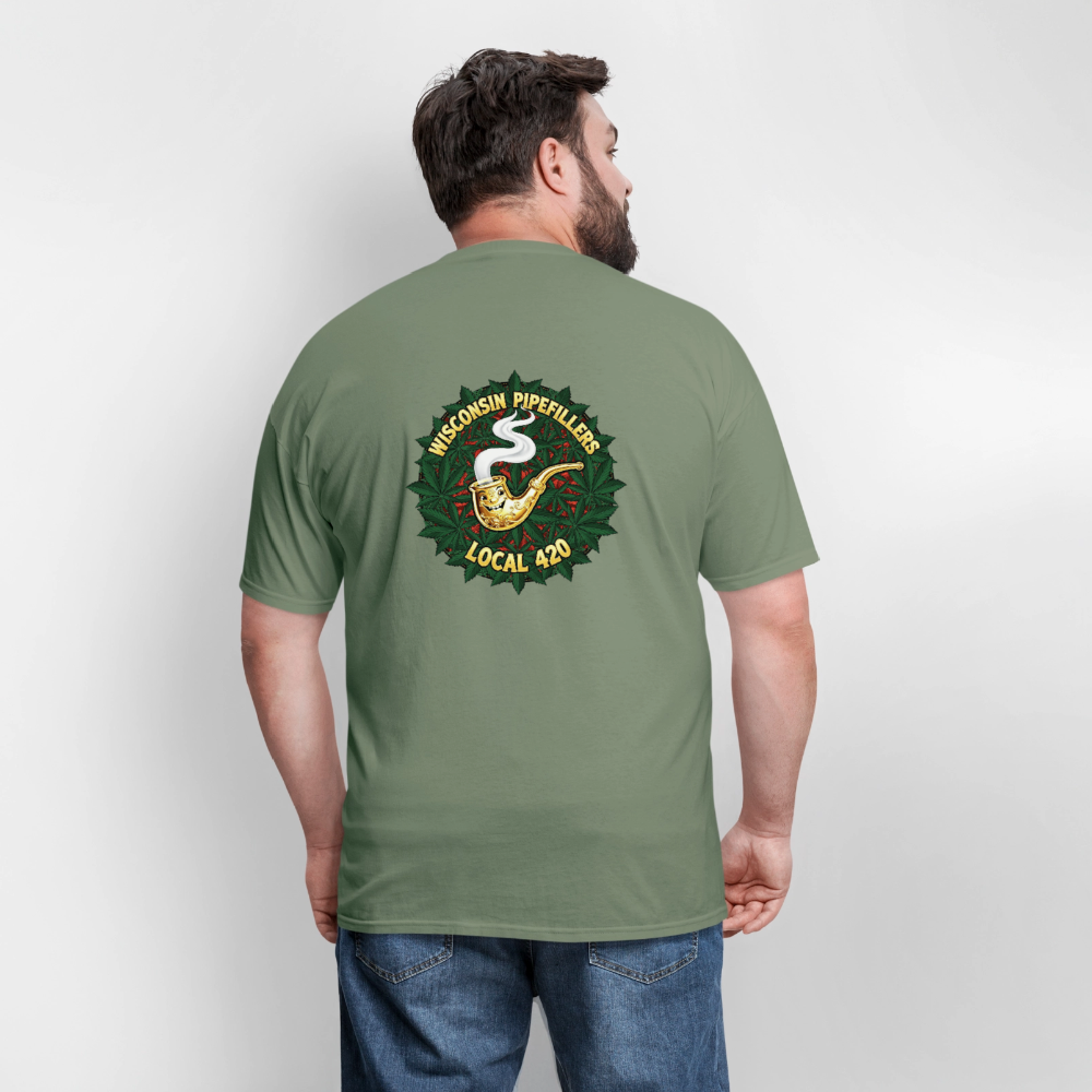WISCONSIN PIPEFILLERS LOCAL 420 Men's T-Shirt - military green