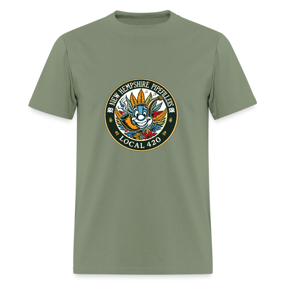 NEW HEMPSHIRE PIPEFILLERS LOCAL 420 Men's T-Shirt - military green