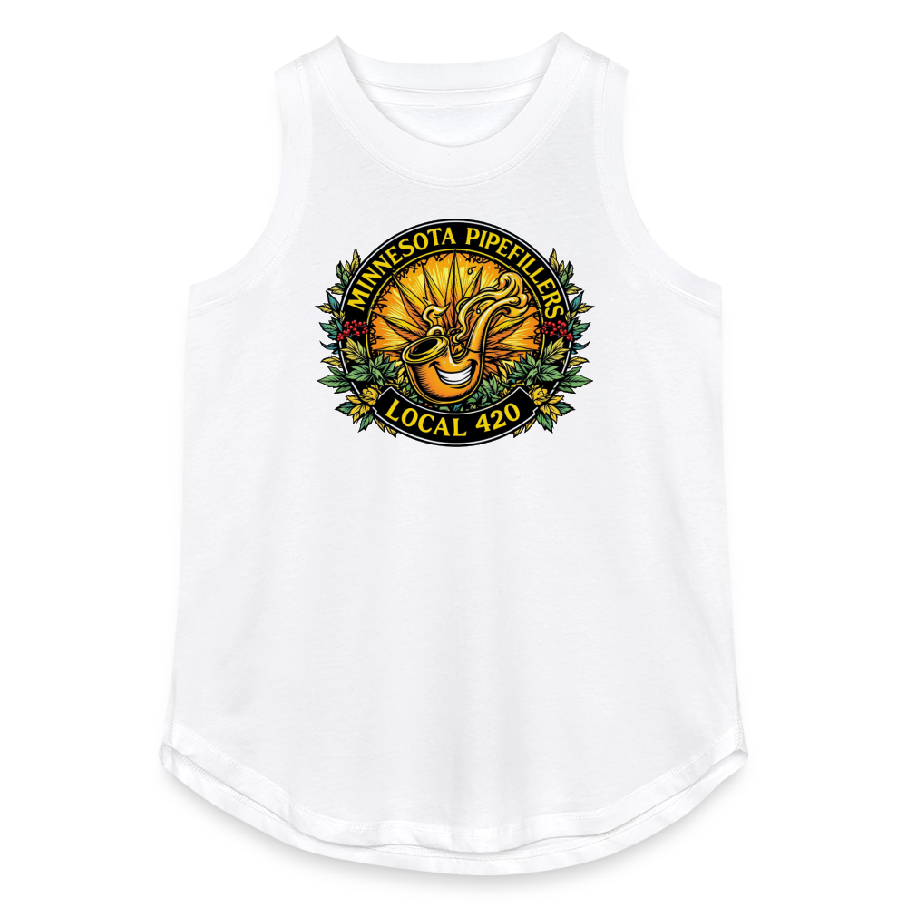 MINNESOTA PIPEFILLERS LOCAL 420 Women's Relaxed Tank Top - white