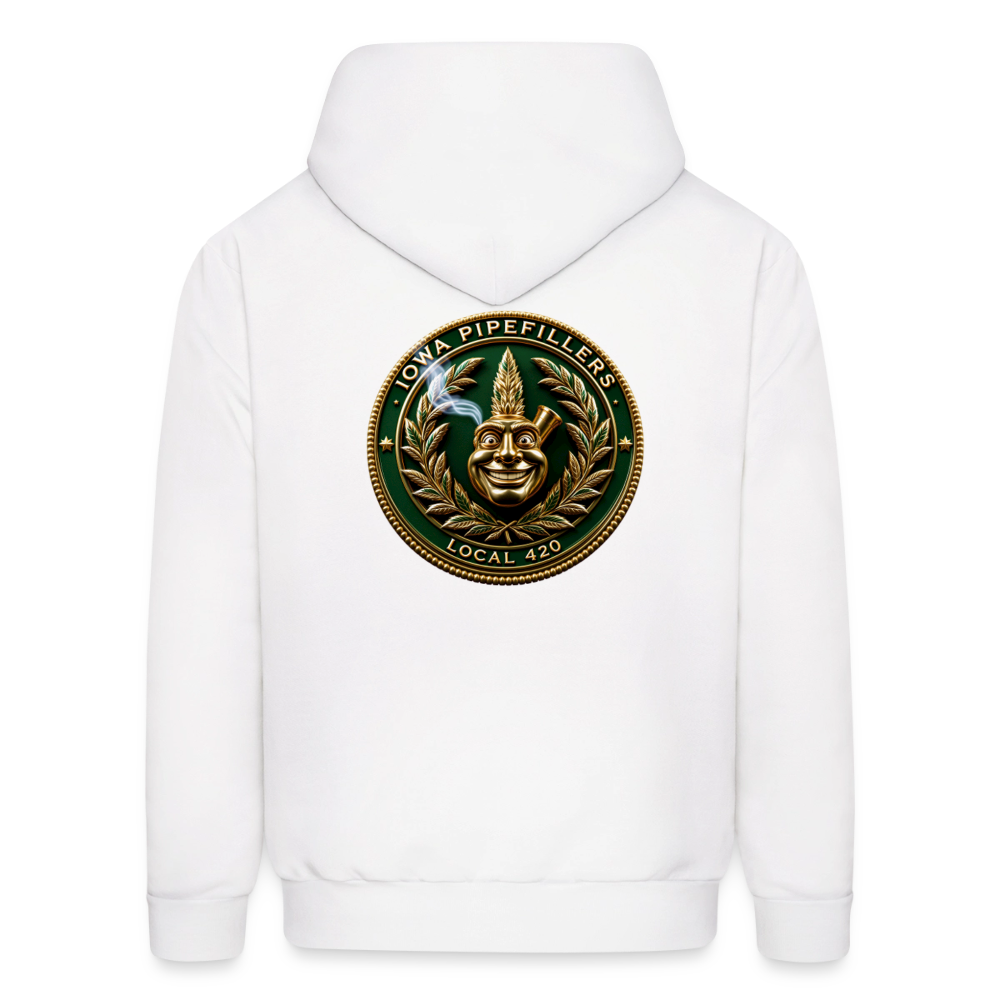 IOWA PIPEFILLERS LOCAL 420 F/B DESIGN Men's Hoodie - white