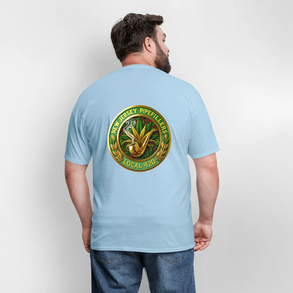 NEW JERSEY PIPEFILLERS LOCAL 420 F/B DESIGN Men's T-Shirt - powder blue