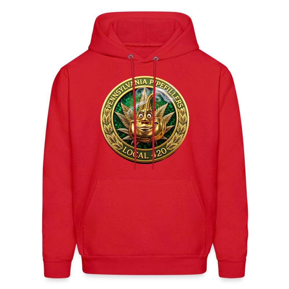 PENNSYLVANIA PIPEFILLERS LOCAL 420 F/B DESIGNS Men's Hoodie - red