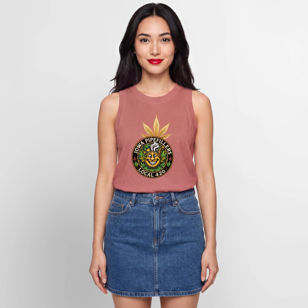 IOWA PIPEFILLERS LOCAL 420 Women's Relaxed Tank Top - mauve
