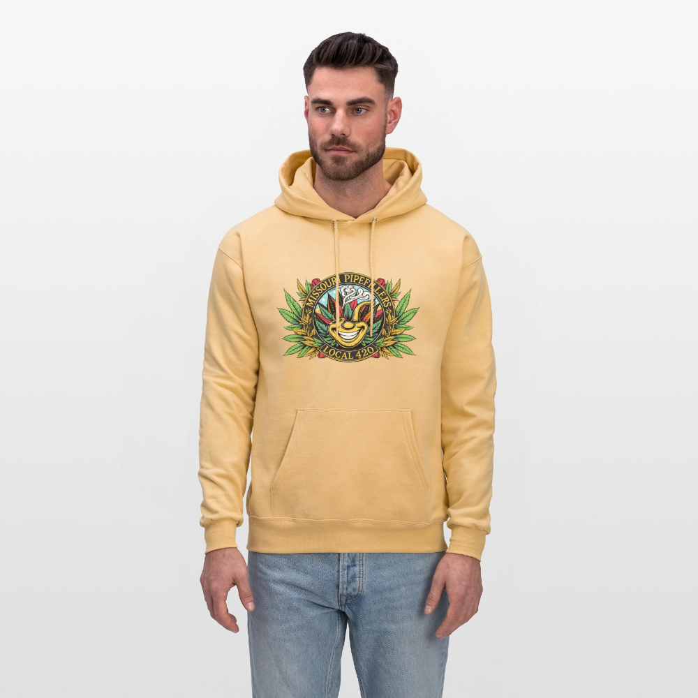 MISSOURI PIPEFILLERS LOCAL 420  F/B DESIGNS Men's Hoodie - light gold 